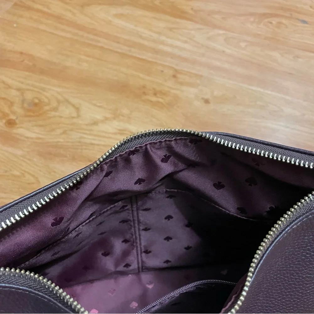 Kate Spade Mulberry Street Vivian Shoulder Bag Leather Blackberry Preserves - Picture 7 of 10